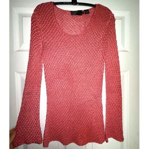 Dana Buchman Longsleeve Blouse - Coral - Size Small *LIKE NEW*